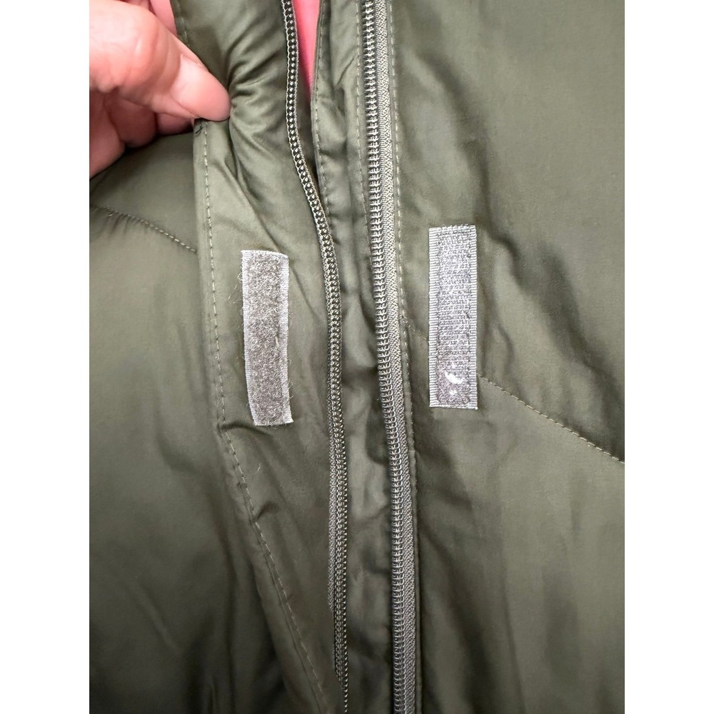 Columbia Women's Medium Green Long Puffer Coat Faux Fur Hood Omni-Shield Winter - Picture 9 of 13